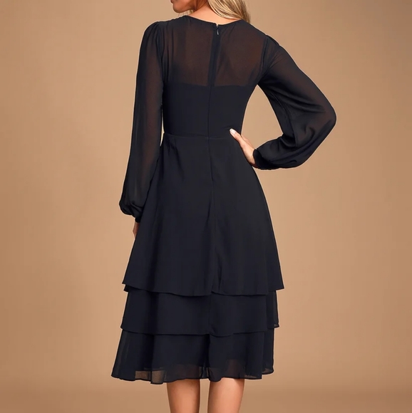 Black Midi Dress // size XS - Picture 4 of 8